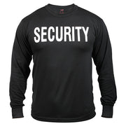 Camiseta de manga larga SECURITY negra - 60% algodón, 40% poliéster