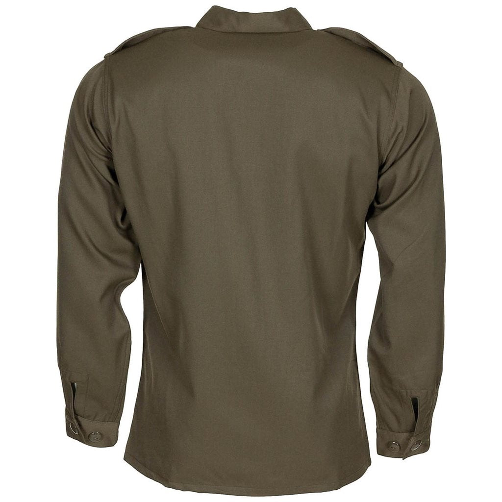 Camisa militar austríaca Tipo 75, verde, original de excedentes militares