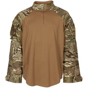 Camisa táctica británica UBAC 'Hot Weather' en camuflaje MTP, bolsillo en manga con velcro y puños ajustables