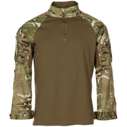 Camisa táctica británica Combat 'Armour' usada con bolsillo en manga y puños ajustables