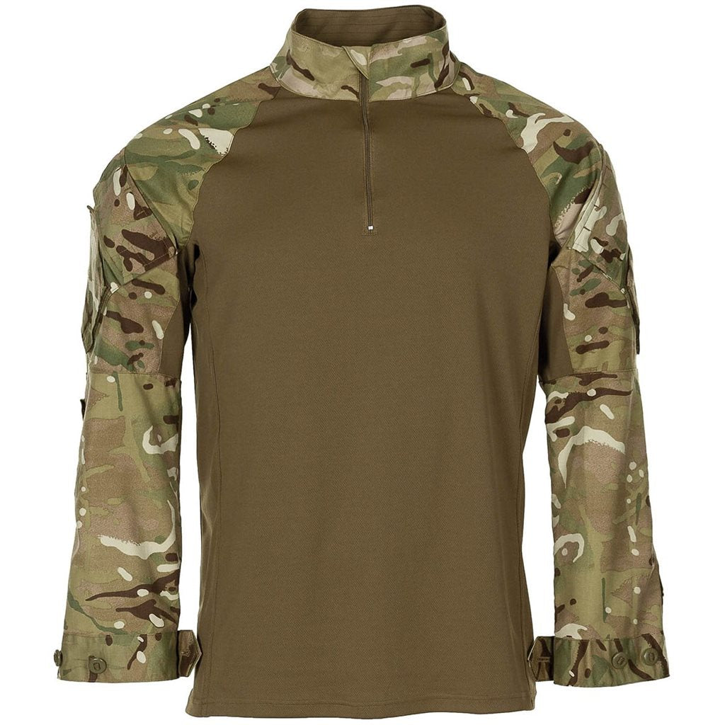 Camisa táctica británica Combat 'Armour' usada con bolsillo en manga y puños ajustables