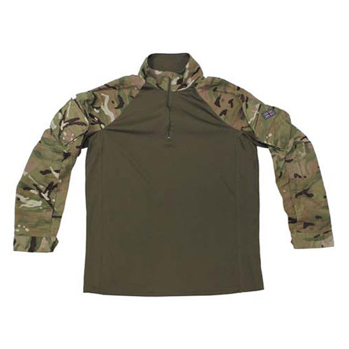 Camisa táctica británica Combat 'Armour' usada con bolsillo en manga y puños ajustables