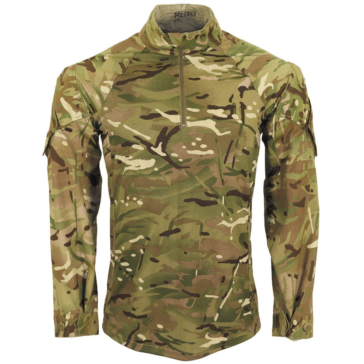 Camisa táctica británica UBAC 'Armour' usada con bolsillo en la manga y puños ajustables