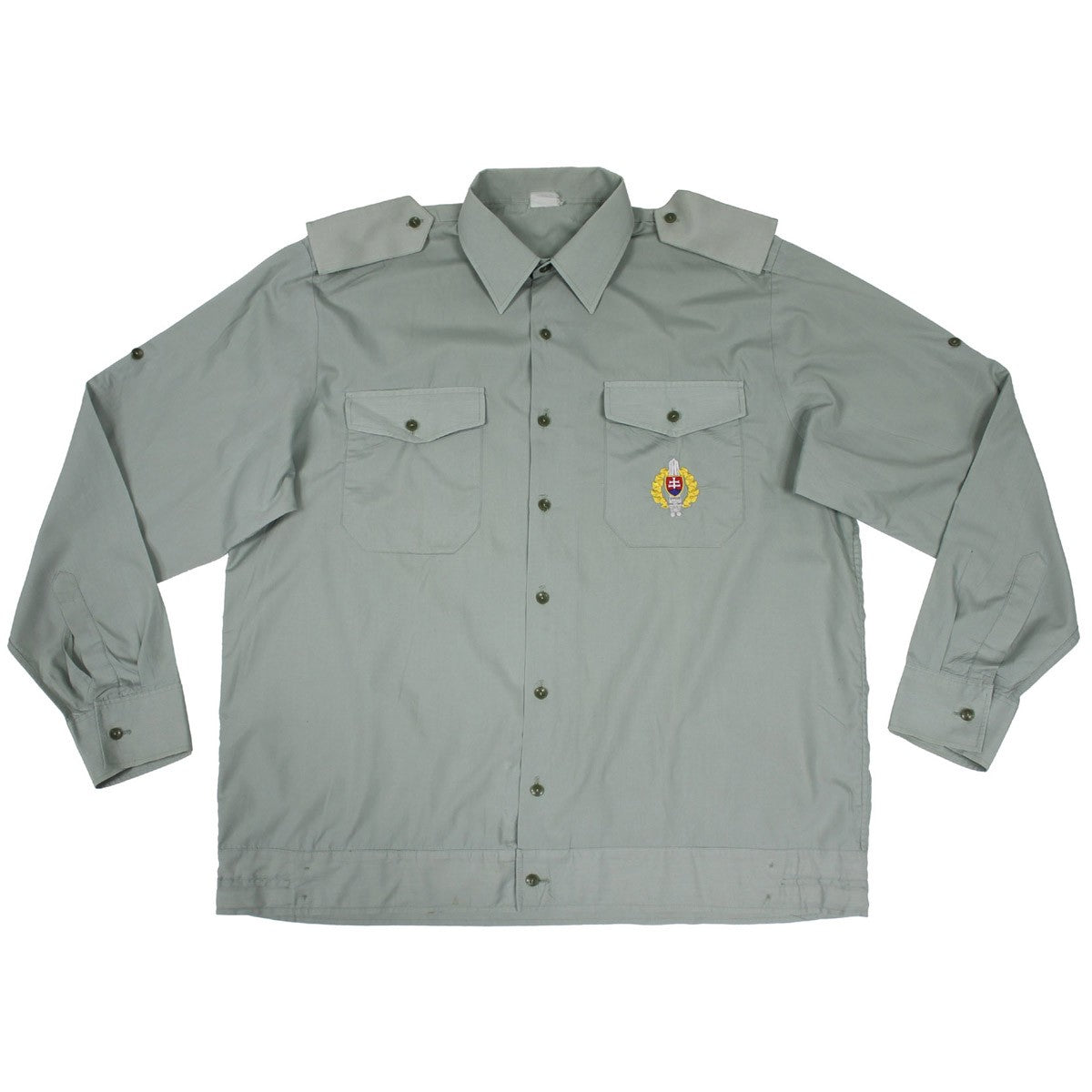 Camisa SK verde de manga larga, modelo slovaco de paseo