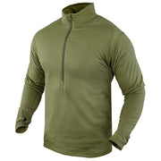 Camiseta térmica Condor Base II verde, malla transpirable, aislamiento térmico, manga con abertura para pulgar