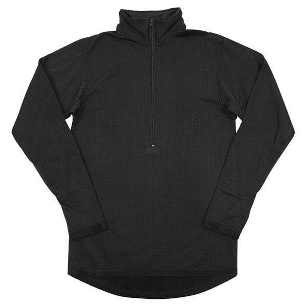 Camiseta térmica Condor Base II negra, estructura en malla y abertura para el pulgar