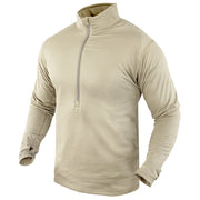 Camiseta funcional CONDOR BASE II color arena con malla transpirable y manga con abertura para pulgar