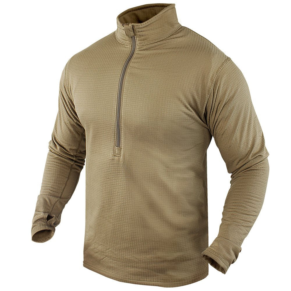 Camiseta térmica CONDOR BASE II con estructura de malla y ojal en el puño para el pulgar