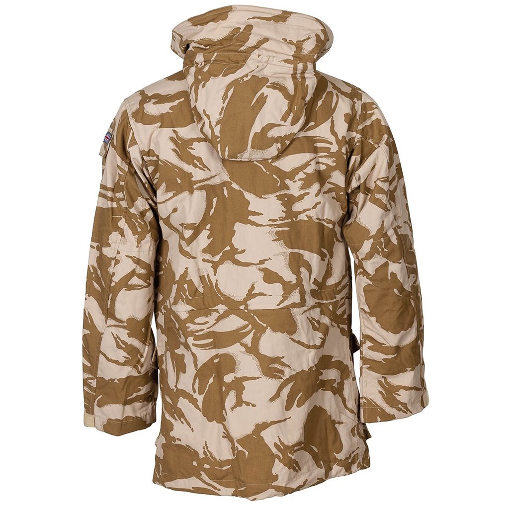 Bunda SMOCK británica DPM Desert, chaqueta militar resistente al viento con capucha