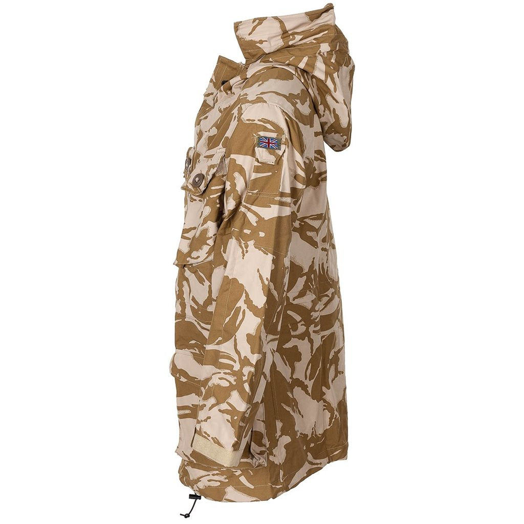 Bunda SMOCK británica DPM Desert, chaqueta militar resistente al viento con capucha