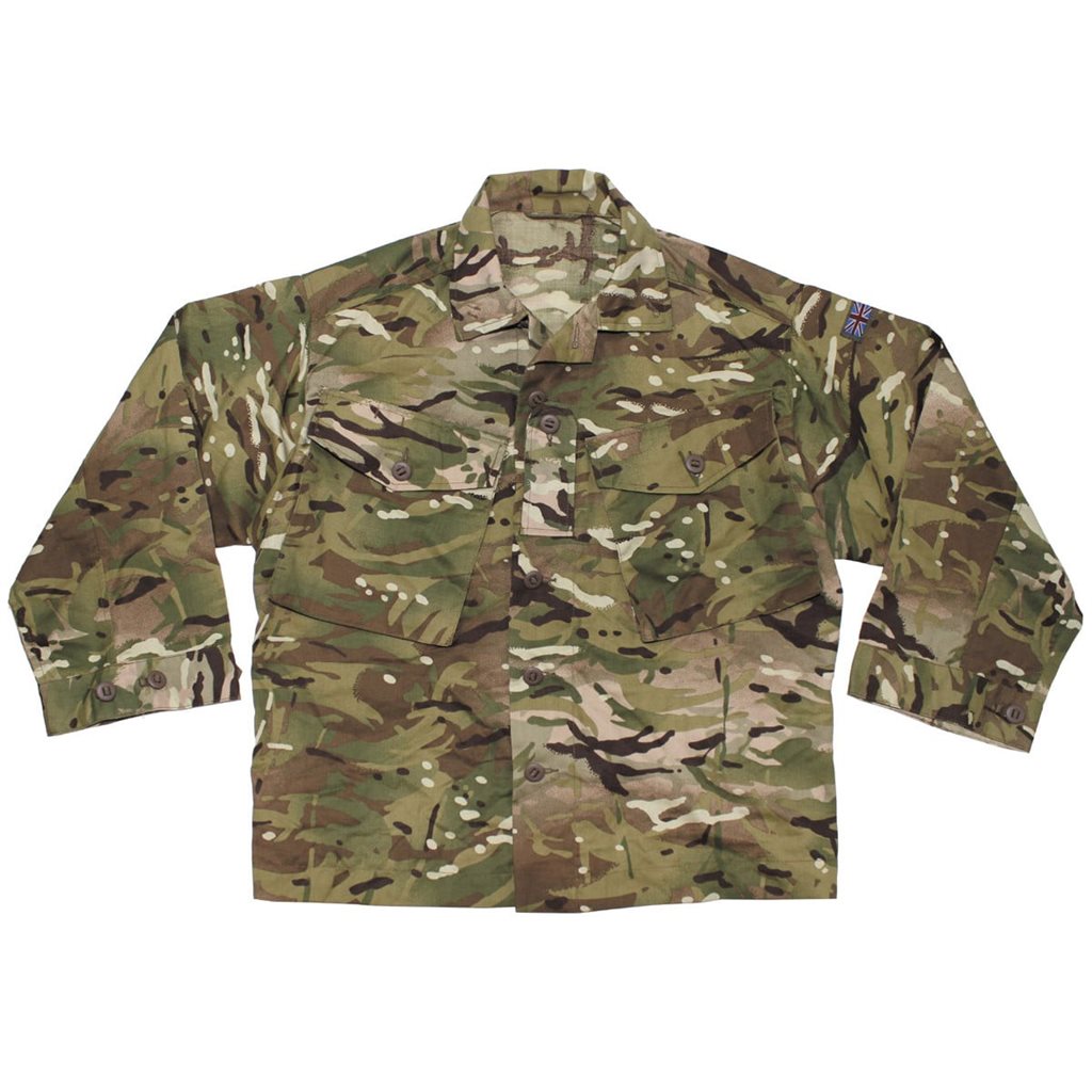 Camisa británica BARRACK usada, original del ejército