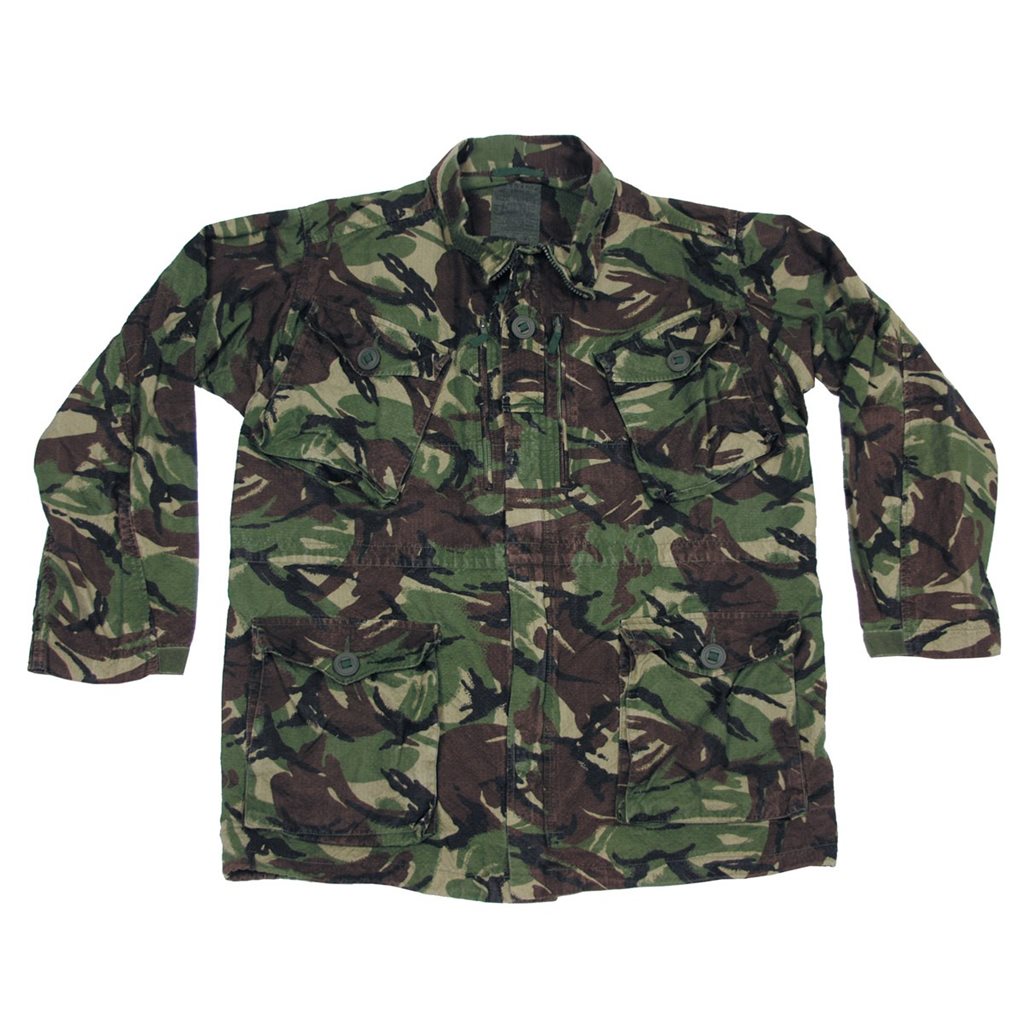 Chaqueta británica SMOCK Rip-Stop DPM usada con camuflaje DPM y múltiples bolsillos