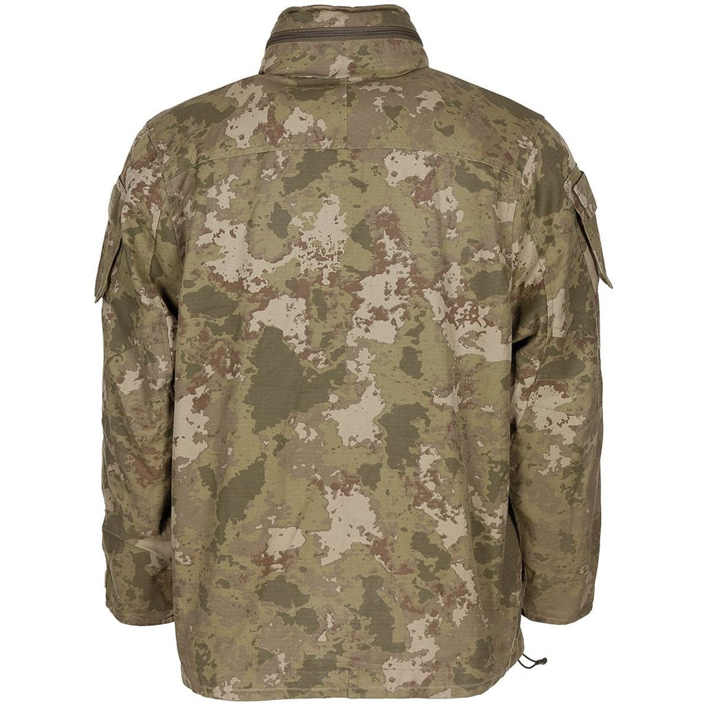Chaqueta turca con capucha acolchada rip-stop usada, vista del producto