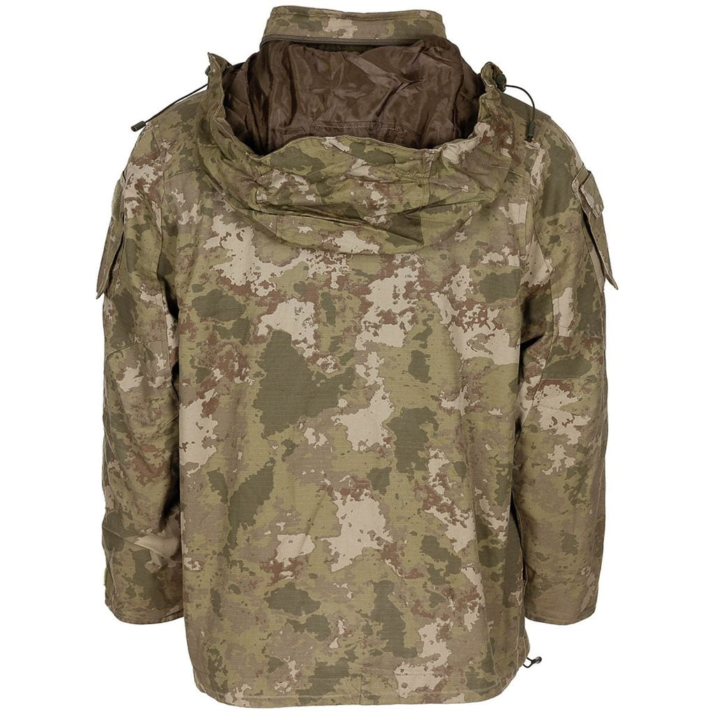 Chaqueta turca con capucha acolchada rip-stop usada, vista del producto