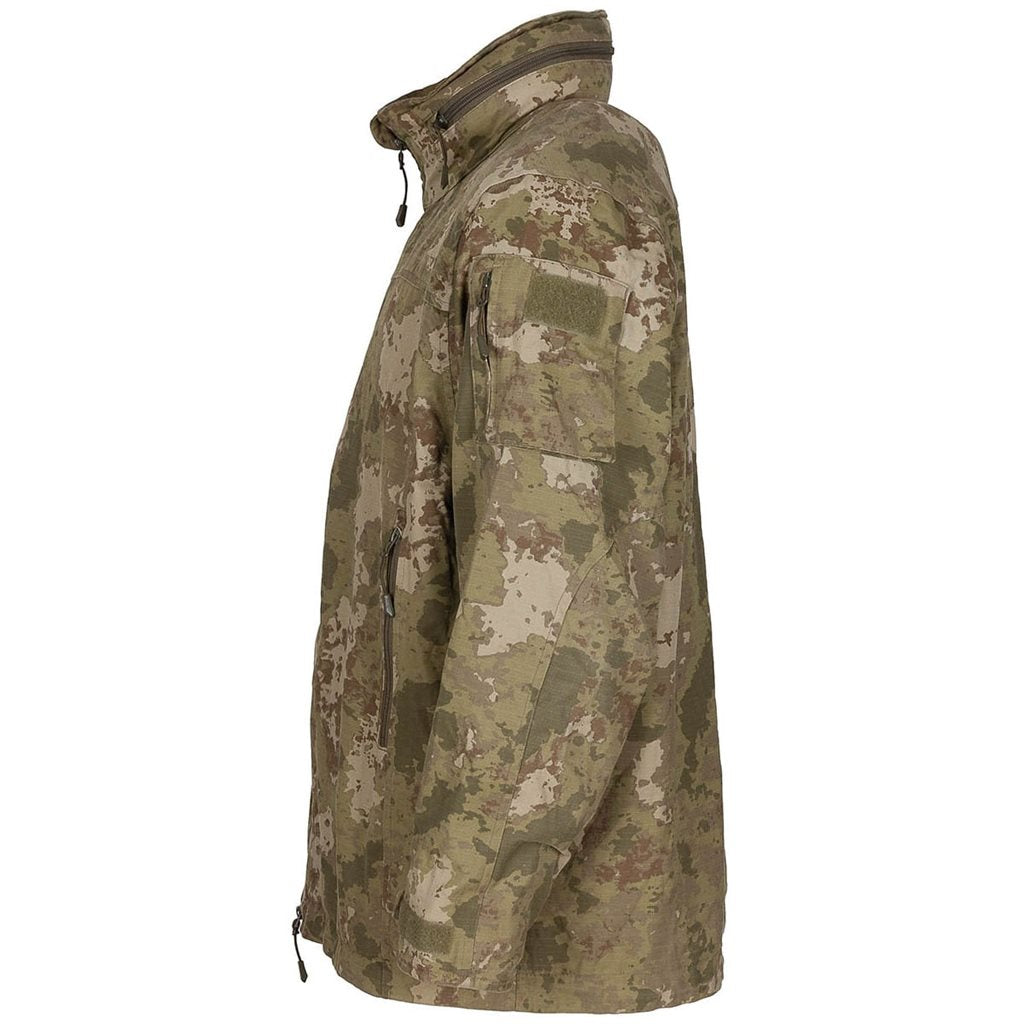 Chaqueta turca con capucha acolchada rip-stop usada, vista del producto