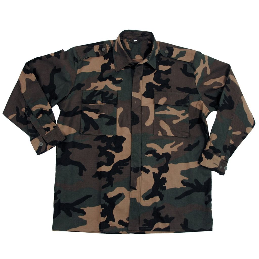 Blusa militar croata Woodland original sin uso - excedente del ejército