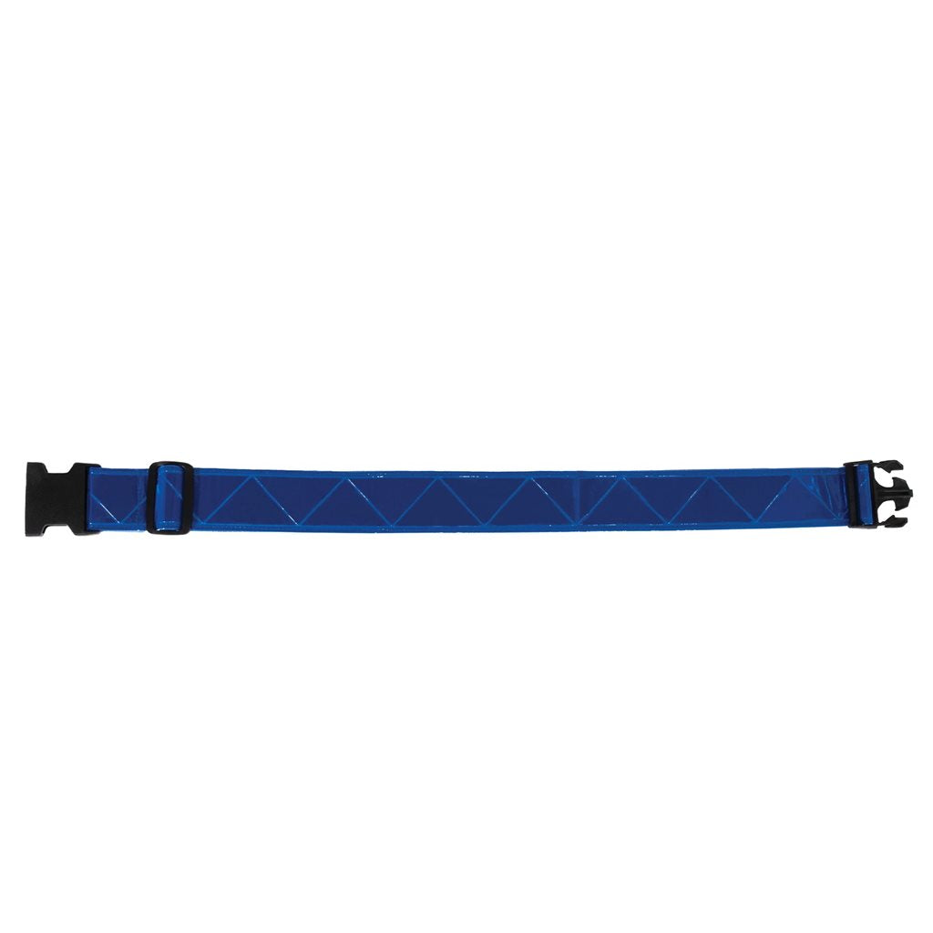 Cinturón de entrenamiento reflectante azul con hebilla de plástico