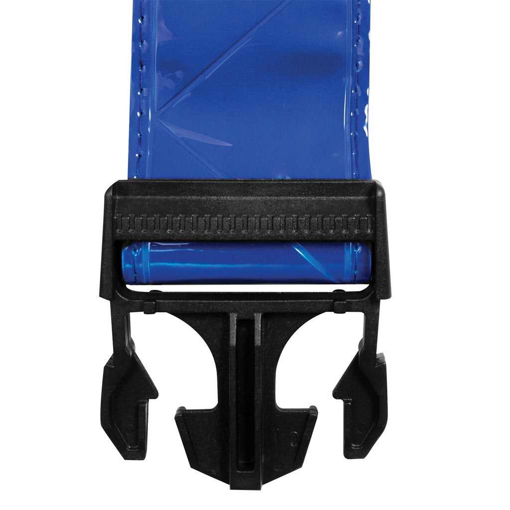 Cinturón de entrenamiento reflectante azul con hebilla de plástico