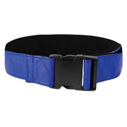 Cinturón de entrenamiento reflectante azul con hebilla de plástico y ancho 50 mm