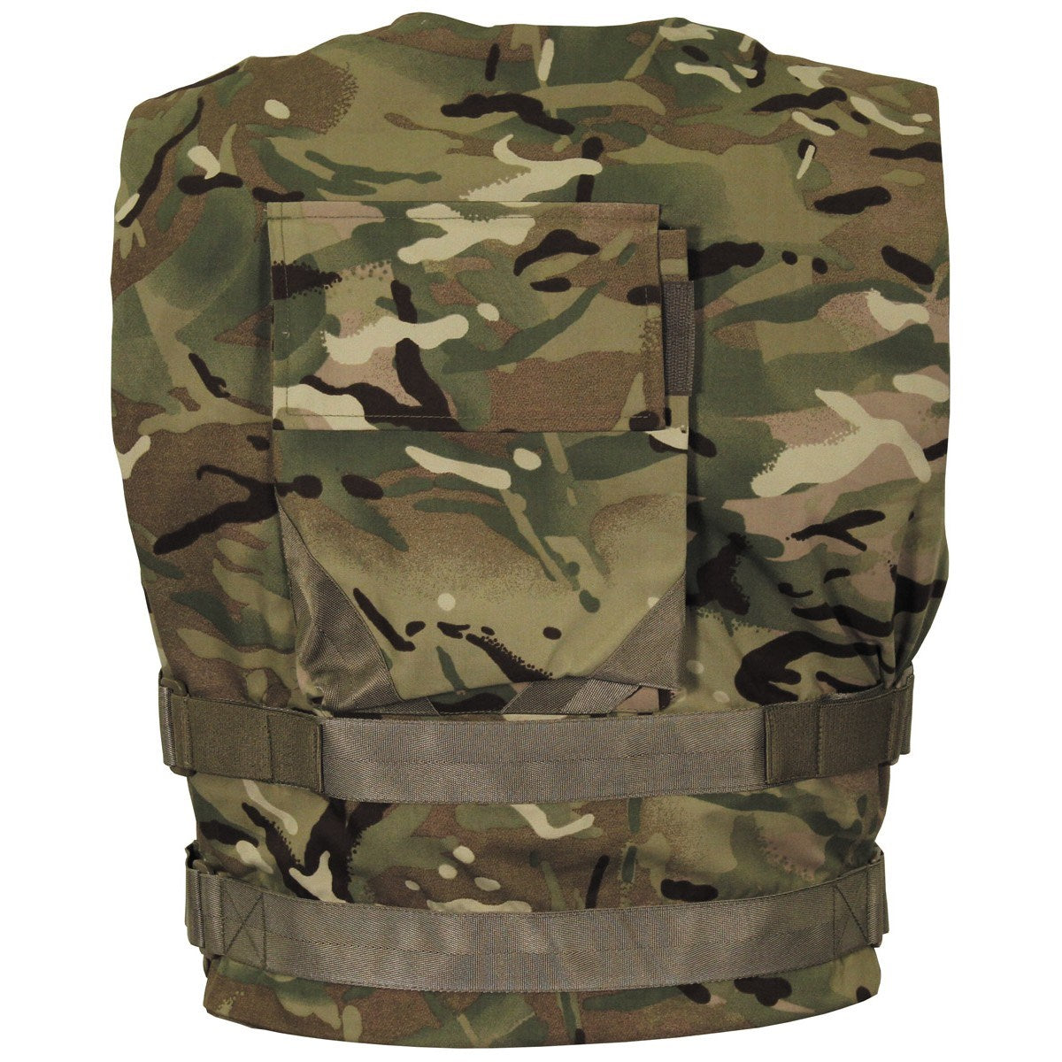 Chaleco británico FLAK de entrenamiento en camuflaje MTP sin relleno