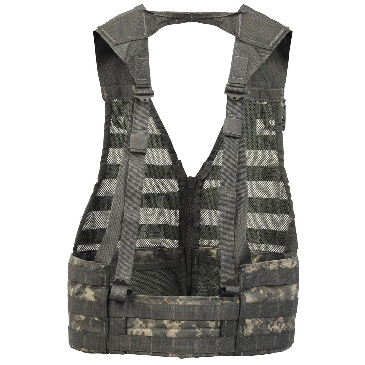 Chaleco táctico EE UU MOLLE II FLC ACU DIGITAL con cremallera, talla ajustable
