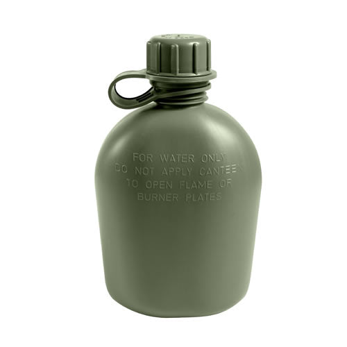 Cantimplora de campaña US 1 Qt de plástico verde sin BPA, fabricada en EE. UU.