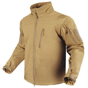 Chaqueta Condor Phantom Softshell Coyote con refuerzo en el antebrazo