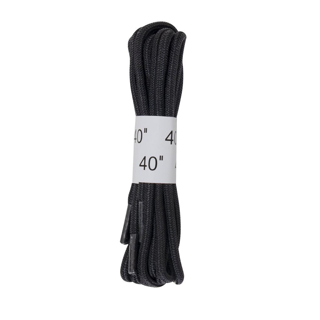 Par de cordones redondos negros 100 cm para zapatos bajos