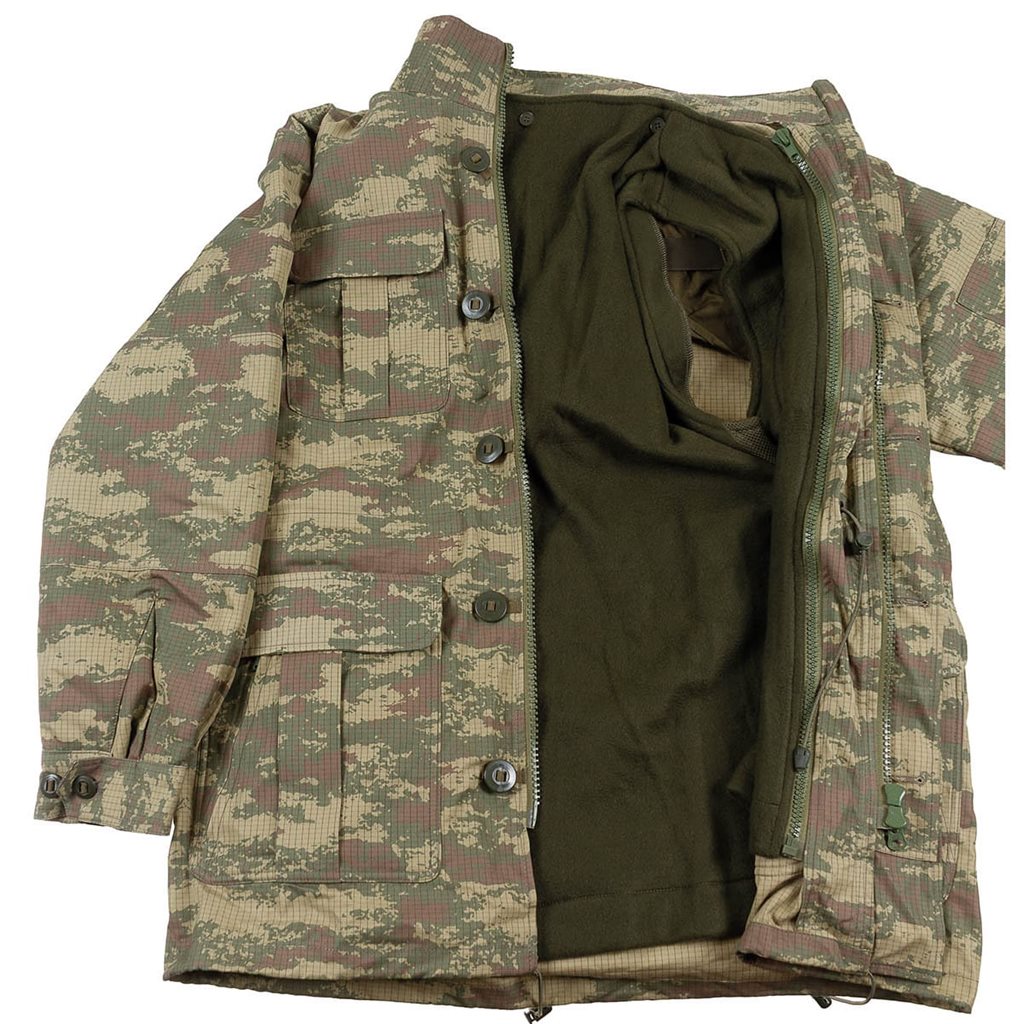 Chaqueta turca rip-stop con forro polar y capucha (modelo 606308S)