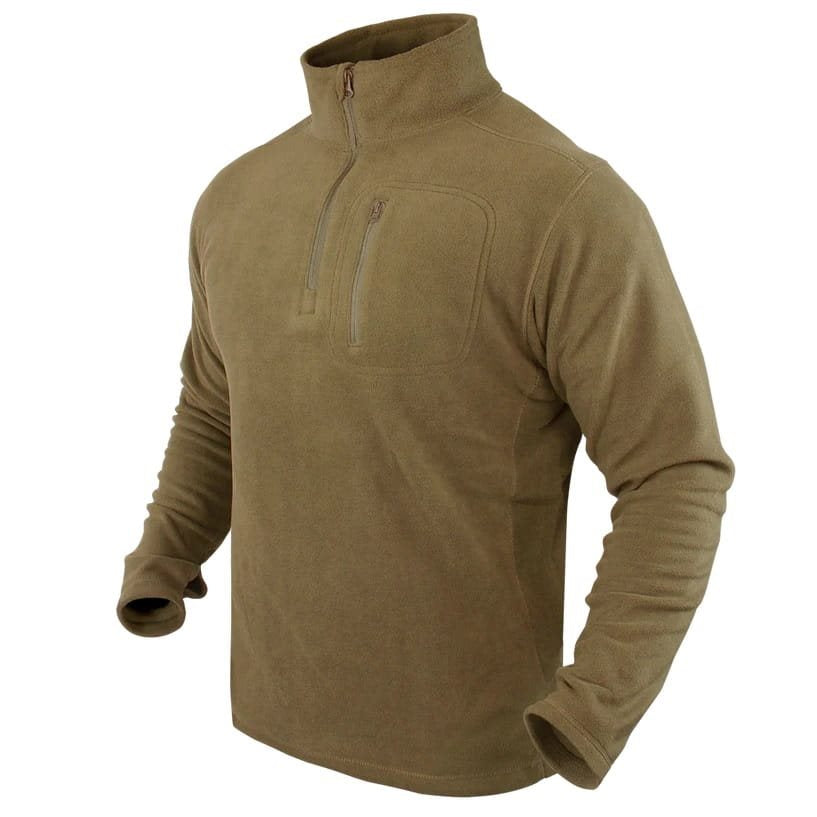 Sudadera CONDOR 1/4 Zip fleece con bolsillo de pecho y refuerzo en codos