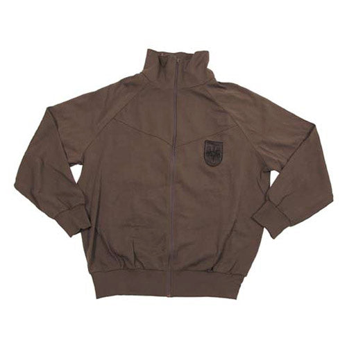 Sudadera militar austriaca verde usada con cremallera