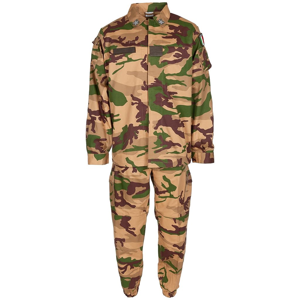 Conjunto militar camuflaje desértico italiano: chaqueta y pantalón