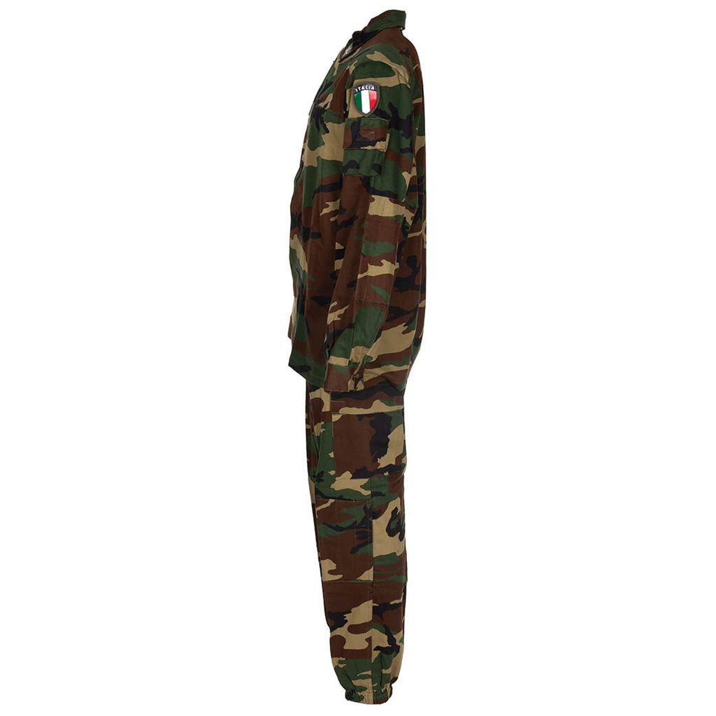 Conjunto camuflaje ejército italiano: chaqueta y pantalón en patrón militar