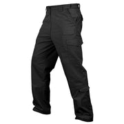 Pantalones tácticos SENTINEL negros en tejido rip-stop, vista frontal