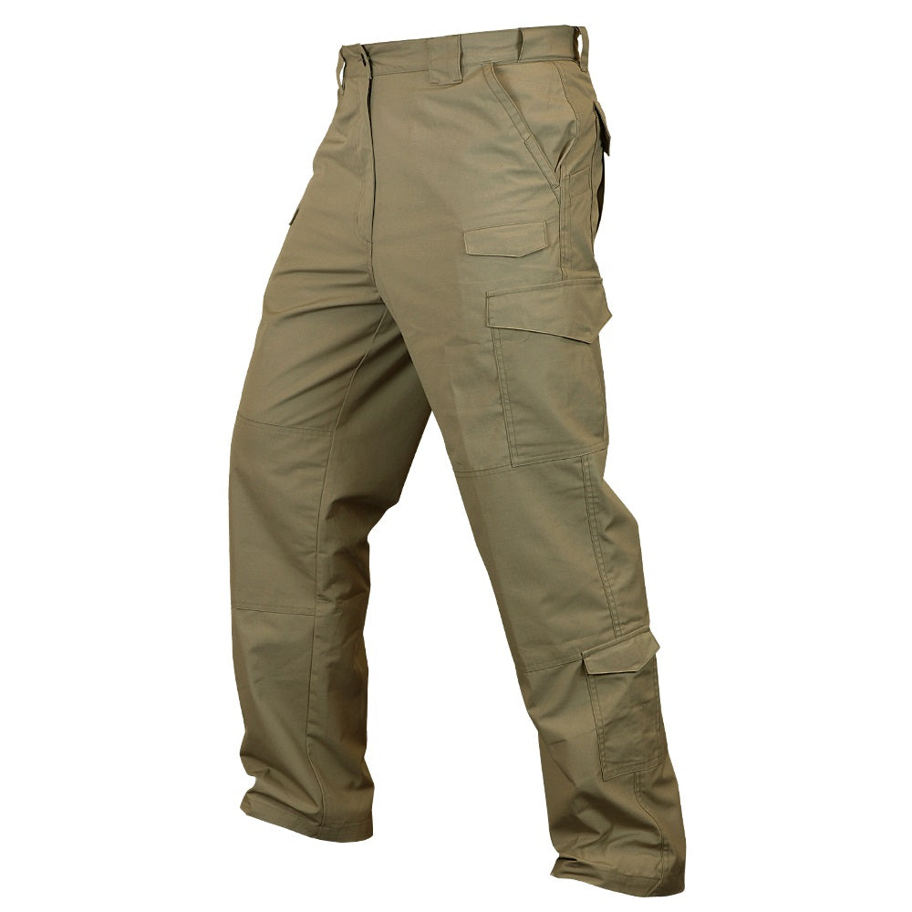 Pantalones tácticos SENTINEL TAN de CONDOR OUTDOOR en rip-stop con 10 bolsillos