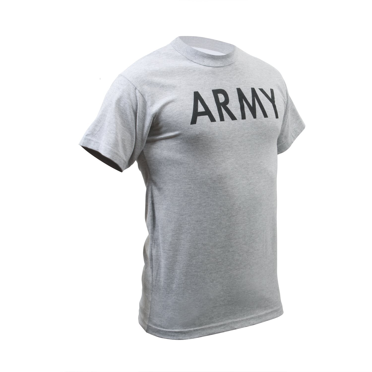 Camiseta ARMY gris con estampado en el pecho (ID 6080)
