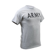 Camiseta ARMY gris con estampado en el pecho (ID 6080)