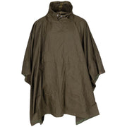 Poncho austríaco de nailon verde usado