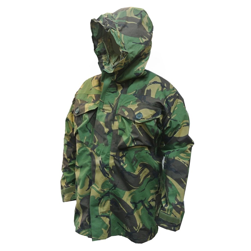 Chaqueta británica impermeable MK1 Smock MVP DPM usada con capucha