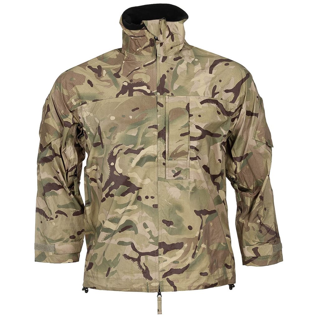 Chaqueta británica ligera con membrana impermeable en camuflaje MTP, usada (imagen del producto)