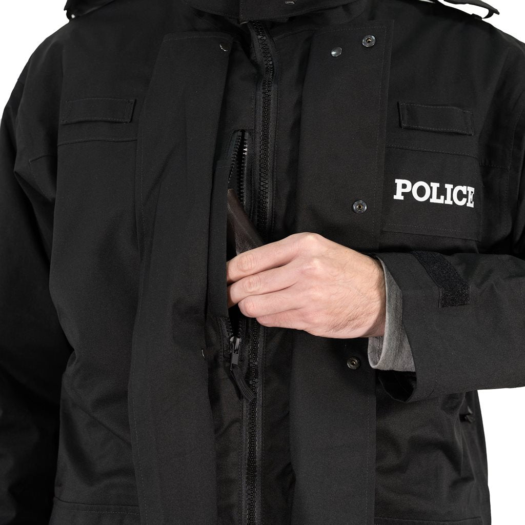 Chaqueta Policía británica POLICE MVP negra con forro desmontable