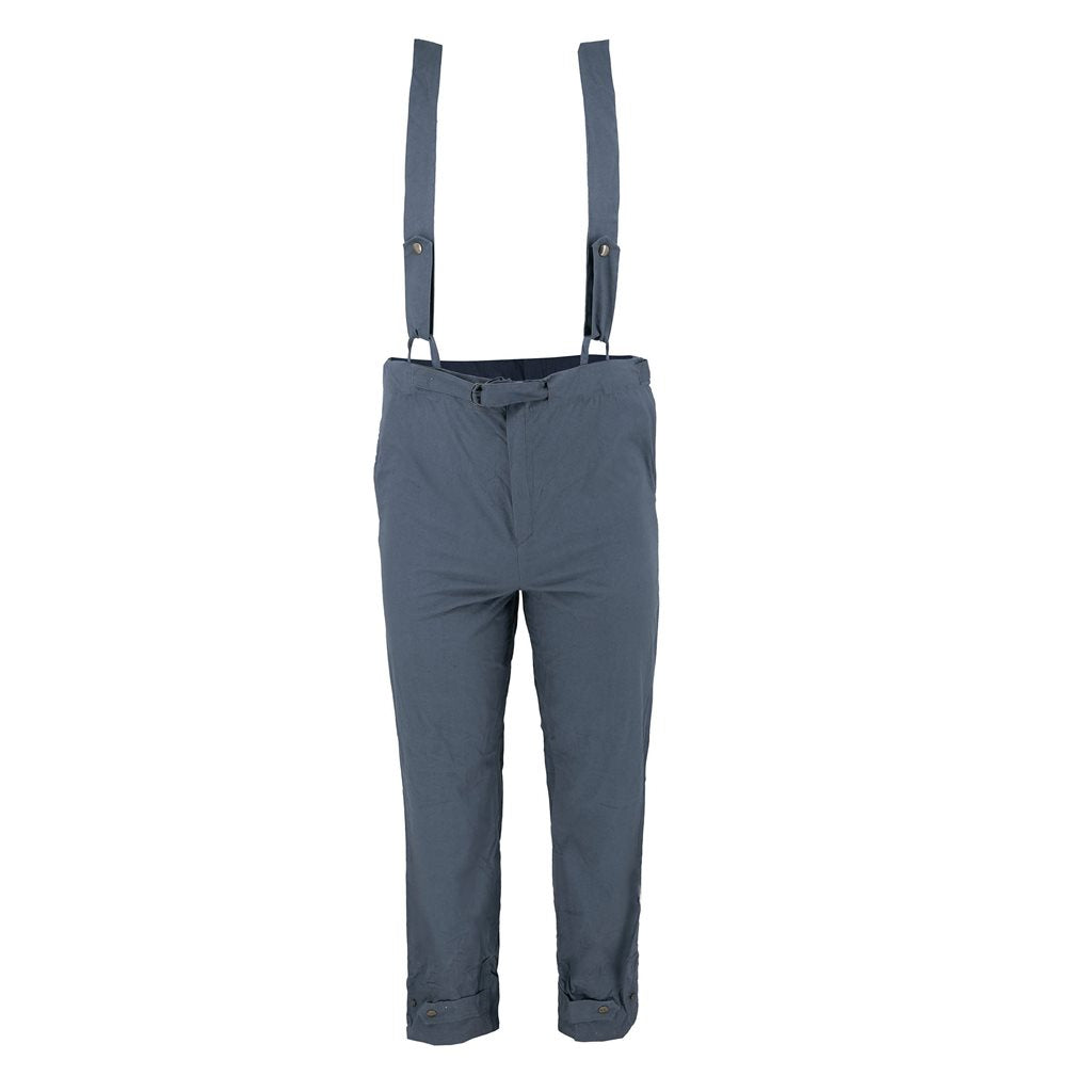 Pantalones bulgaros gris azulado con tirantes - 6091915
