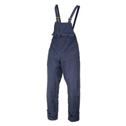 Pantalones con peto y tirantes color gris azulado, estilo militar