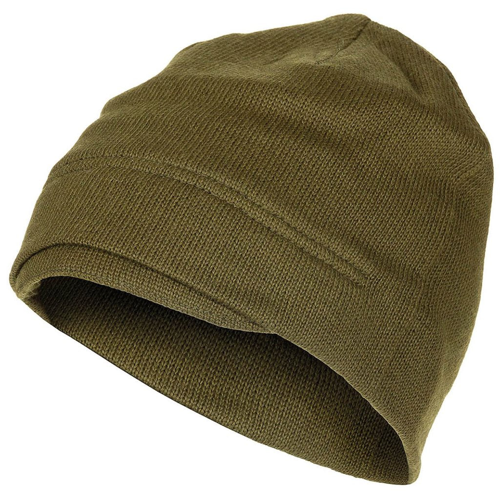 Gorro tipo jeep TALSKÁ tejido verde con visera frontal