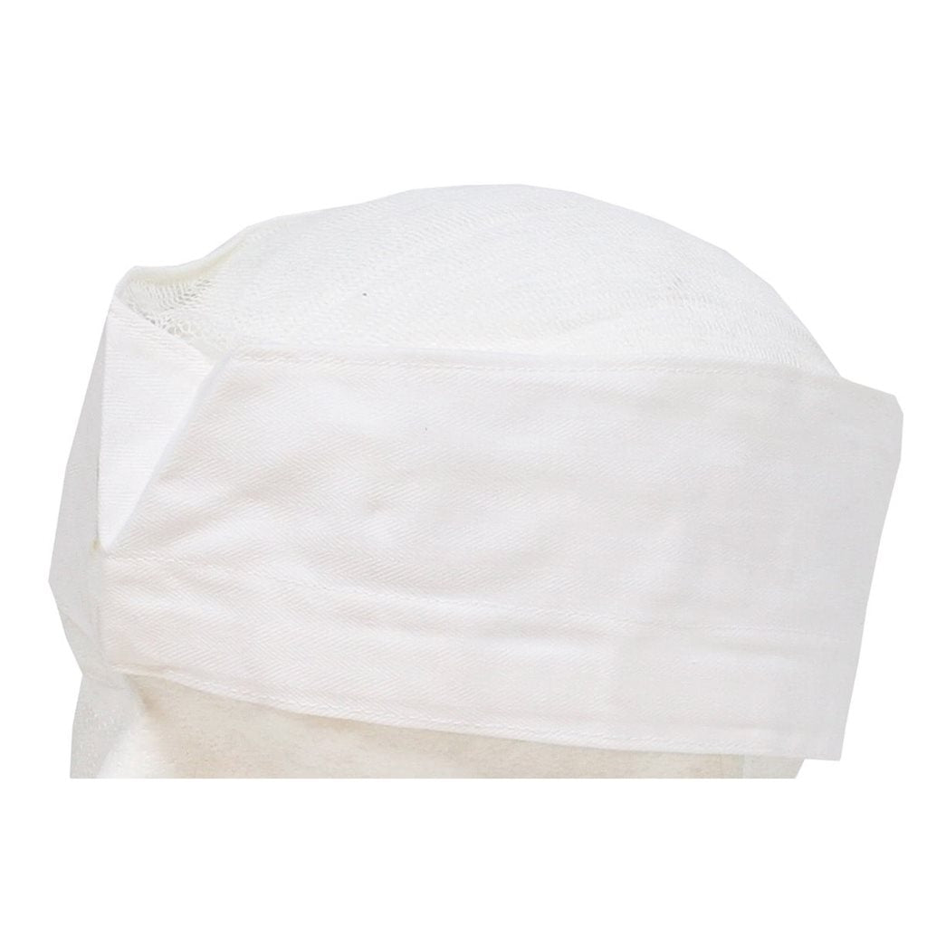 Gorro lodička AČR/ČSLA de cocinero blanco con rejilla