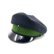 Gorra brigadýrka británica para mujer en tonos azul oscuro y verde