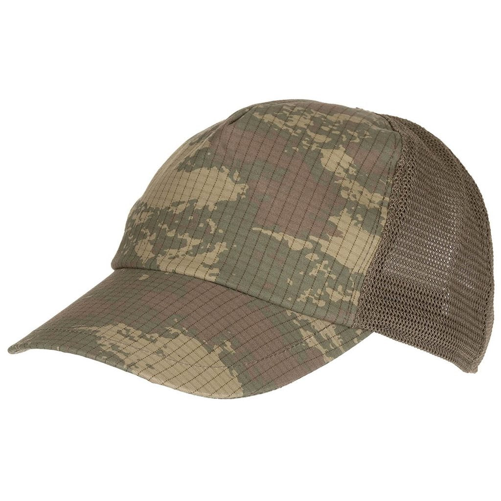 Gorra béisbol turca rip-stop con malla, usada, vista general