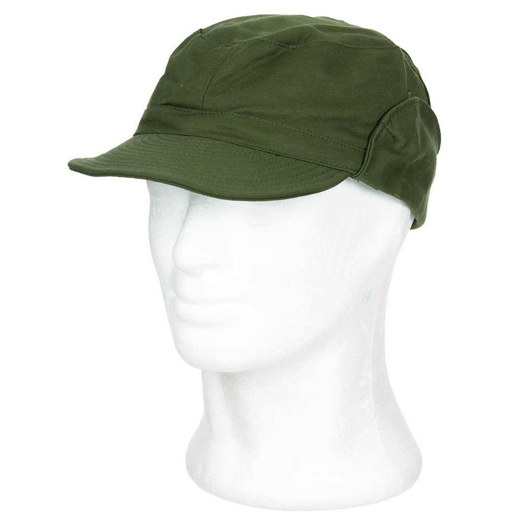 Gorra sueca M59 verde con visera y cobertura de orejas, nueva y almacenada