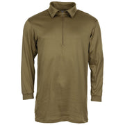 Camiseta térmica suiza verde con cuello y cremallera (imagen del producto)