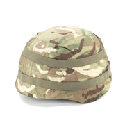 Funda para casco de combate británico MK7 en camuflaje Tarn, usada